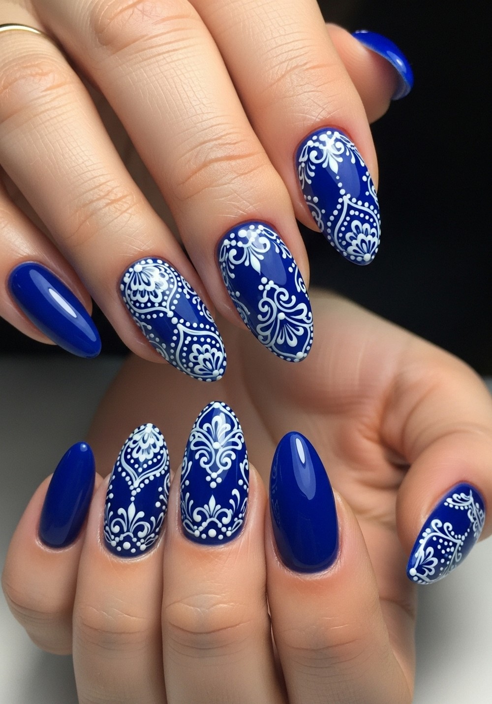 Porcelain Blue Filigree