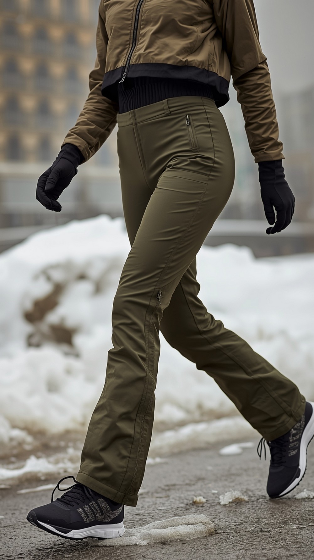 Ski pant, half zip, and an insulated bomber