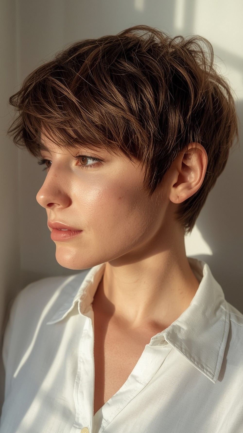 Tousled Crop Pixie With Wispy Fringe