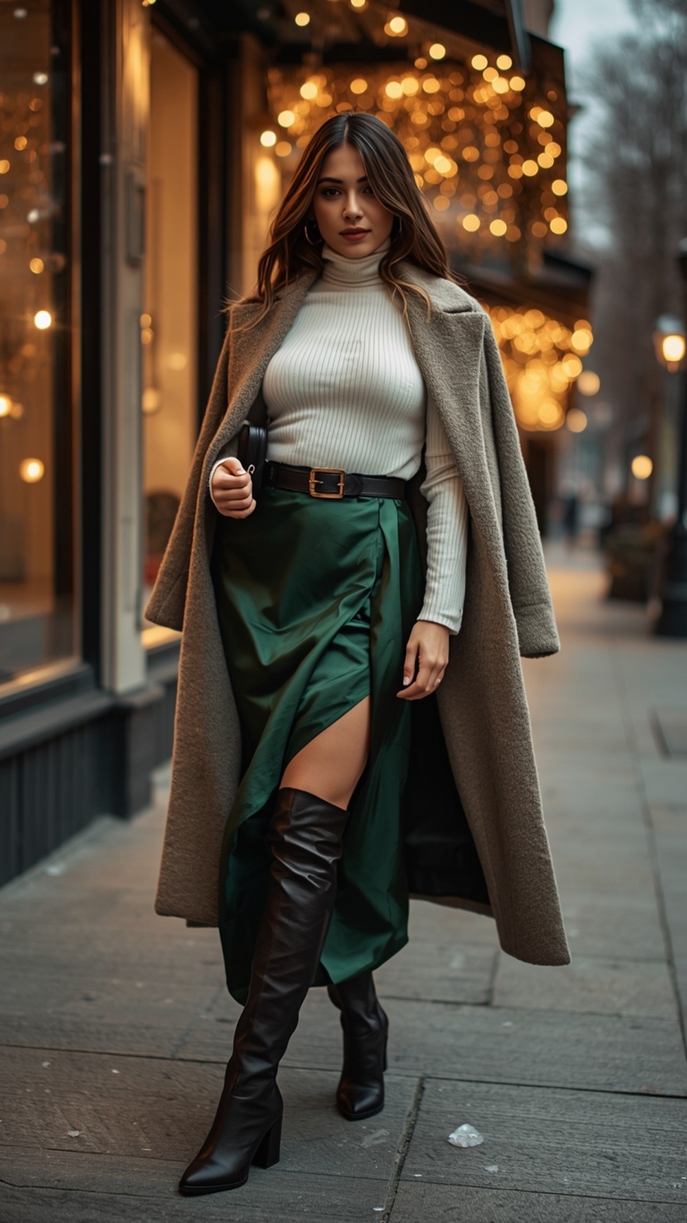 Turtleneck + Slip Skirt