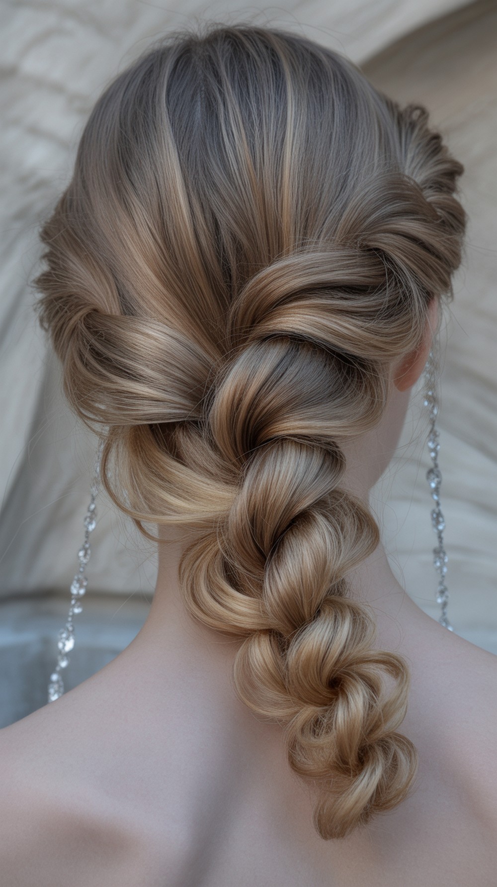 Waterfall Twist Half Up Twisted Waves Hairstyle