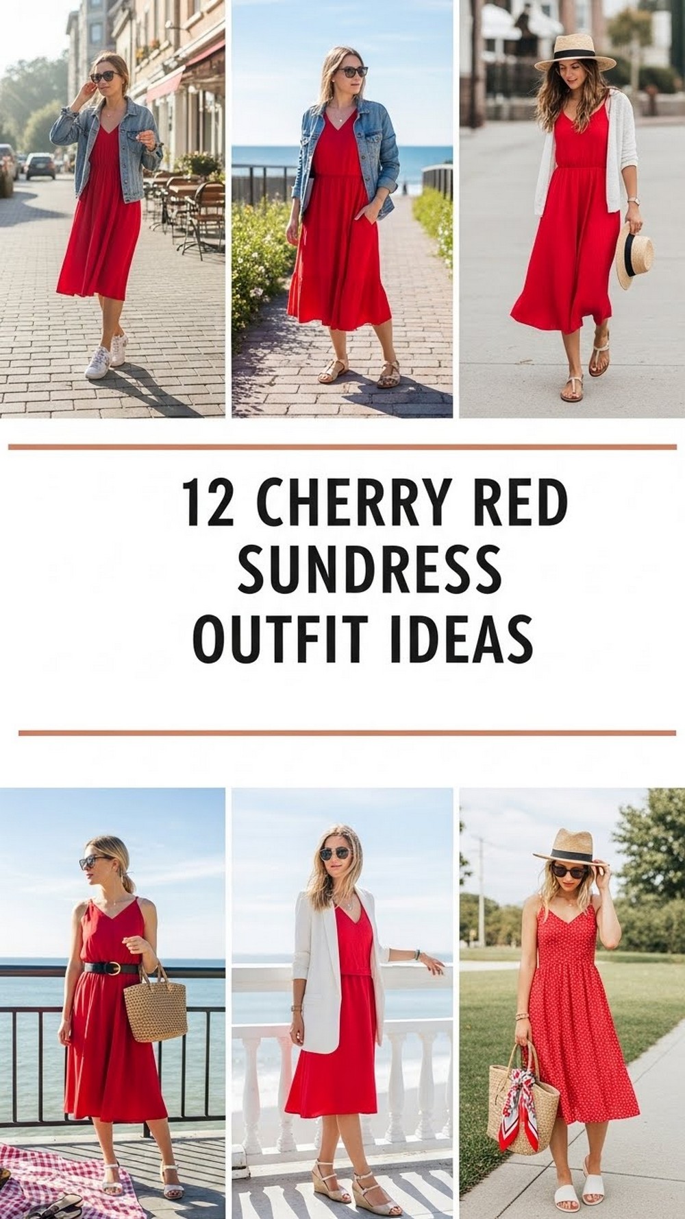 Cherry Red Sundress Outfit Ideas