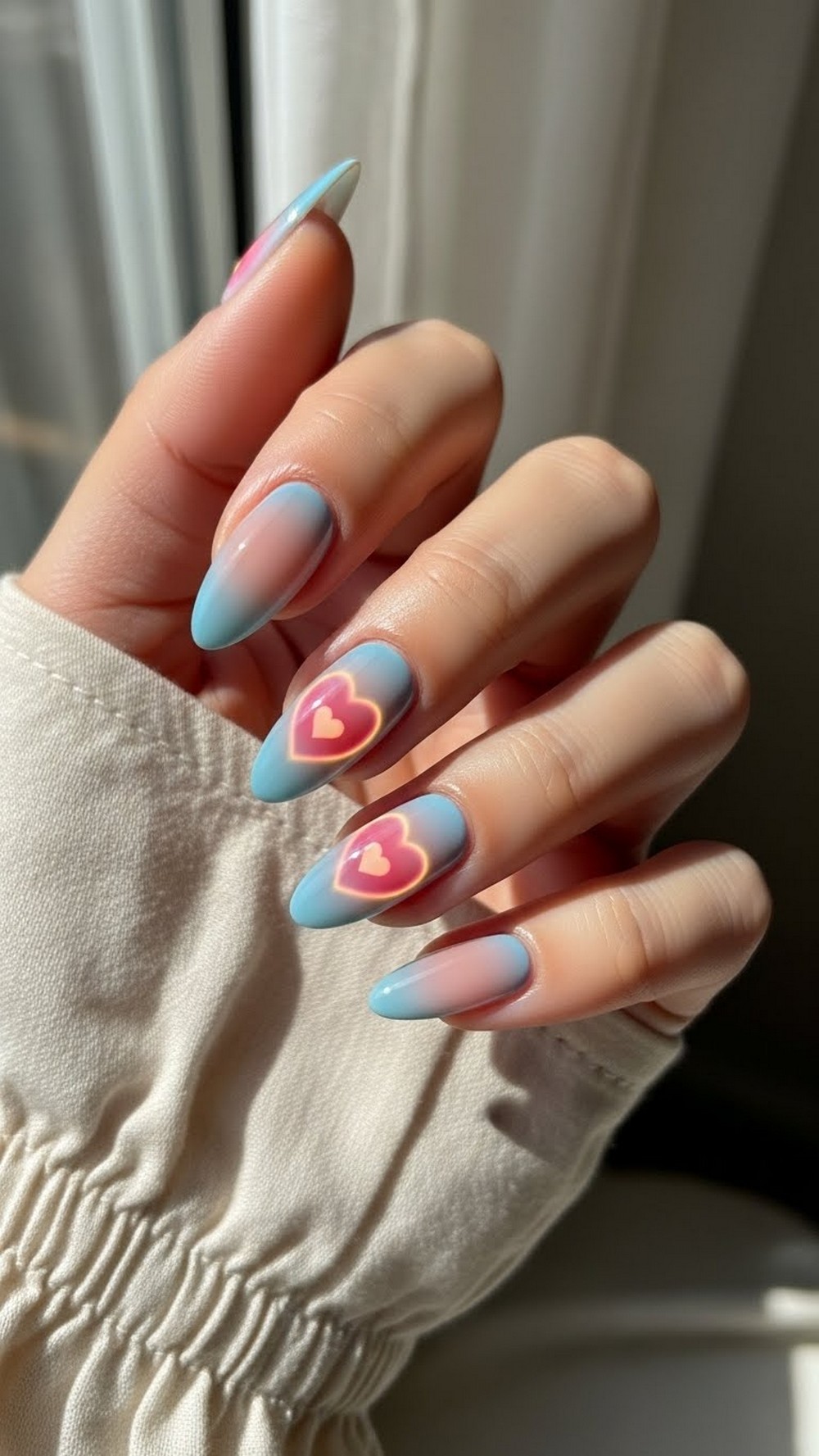 Aura Hearts Accent Nail