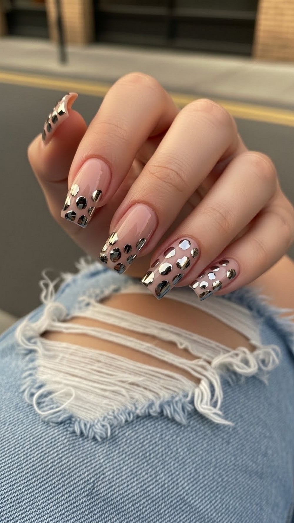 Chrome Leopard Spot Tips