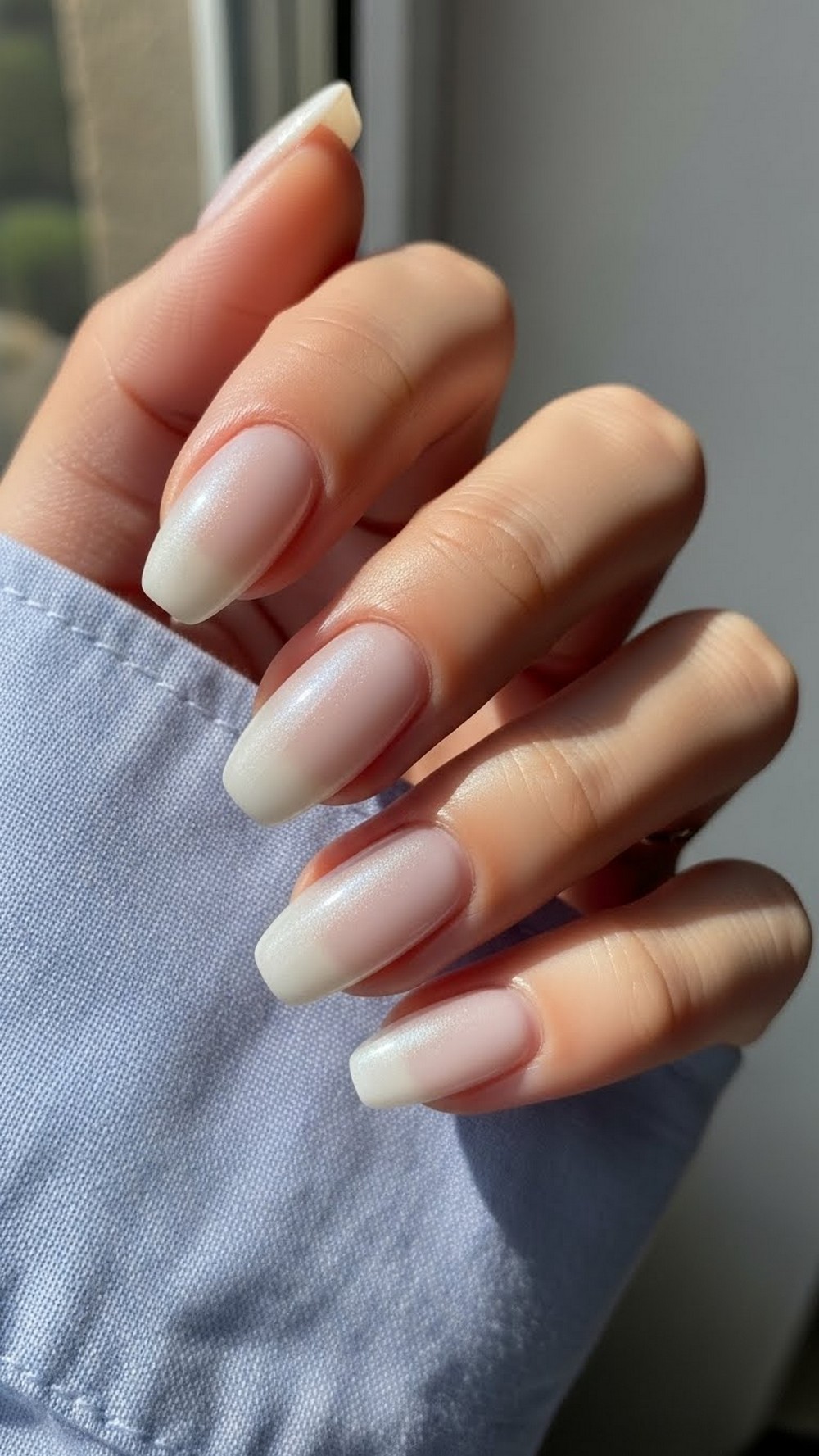 Classic Milky Glazed Donut Nails
