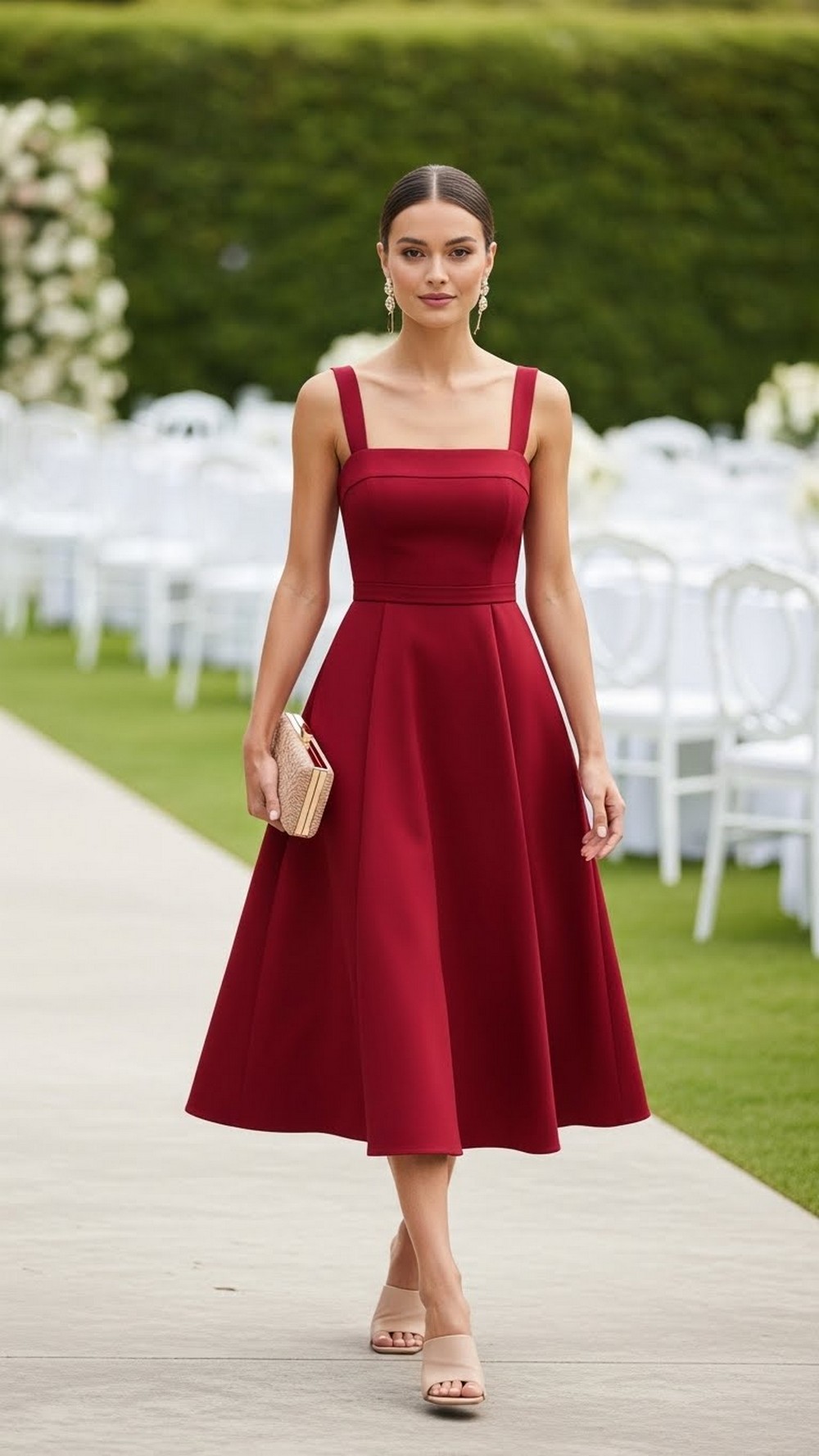 Dressy Cherry Sundress for Summer Weddings