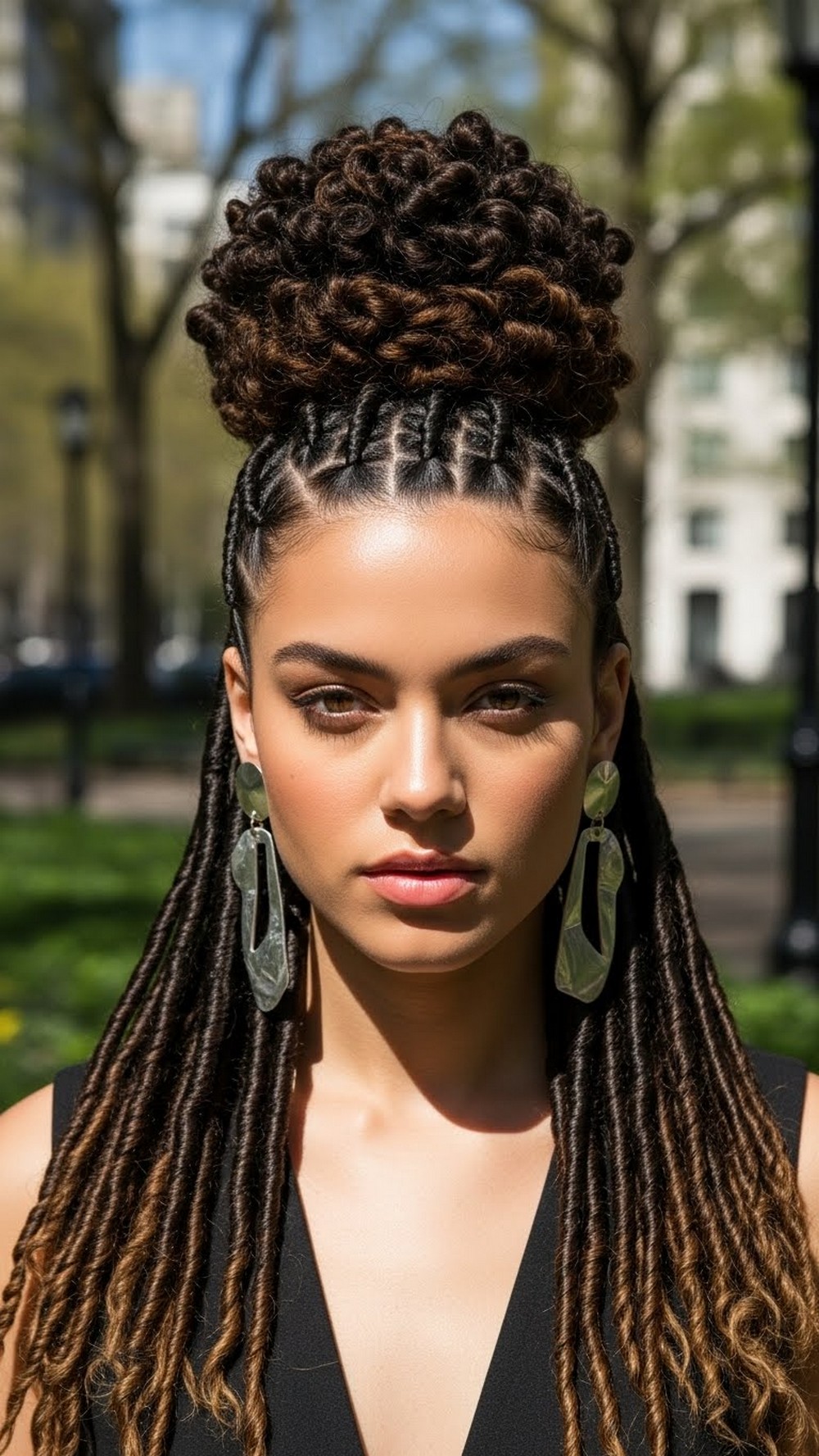 Half Up High Puff for Coils