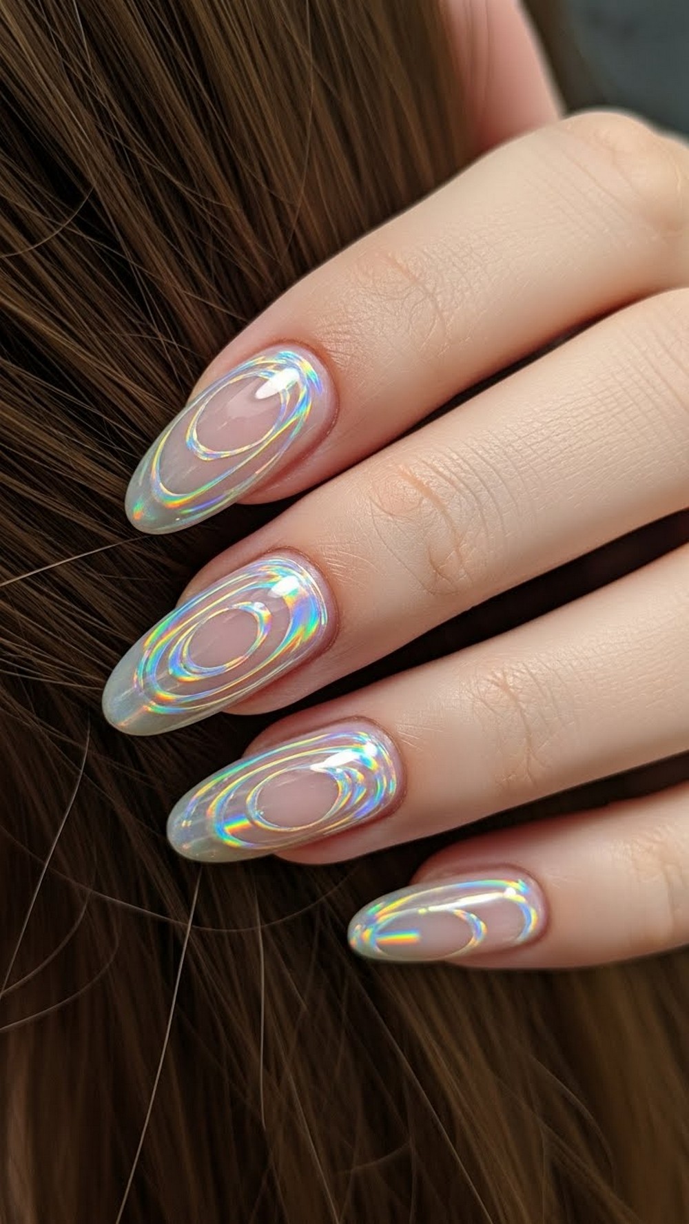 Holographic Aura Swirl Chrome