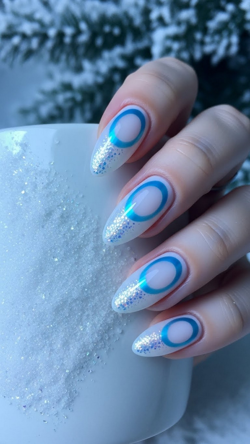 Ice Blue Winter Aura Glow