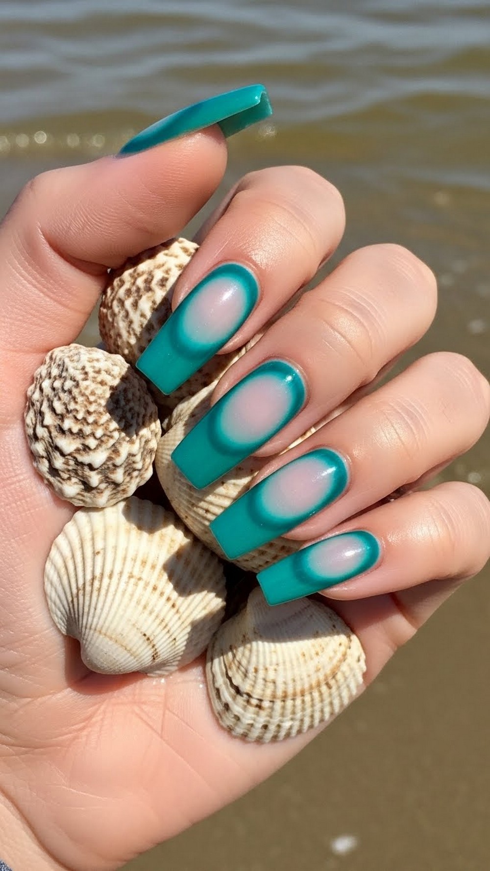 Mermaid Teal Aura Fade