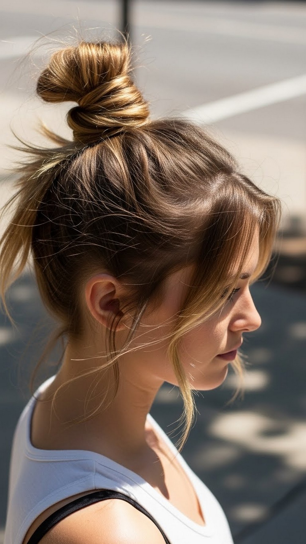 Messy High Pony with Wrapped Base
