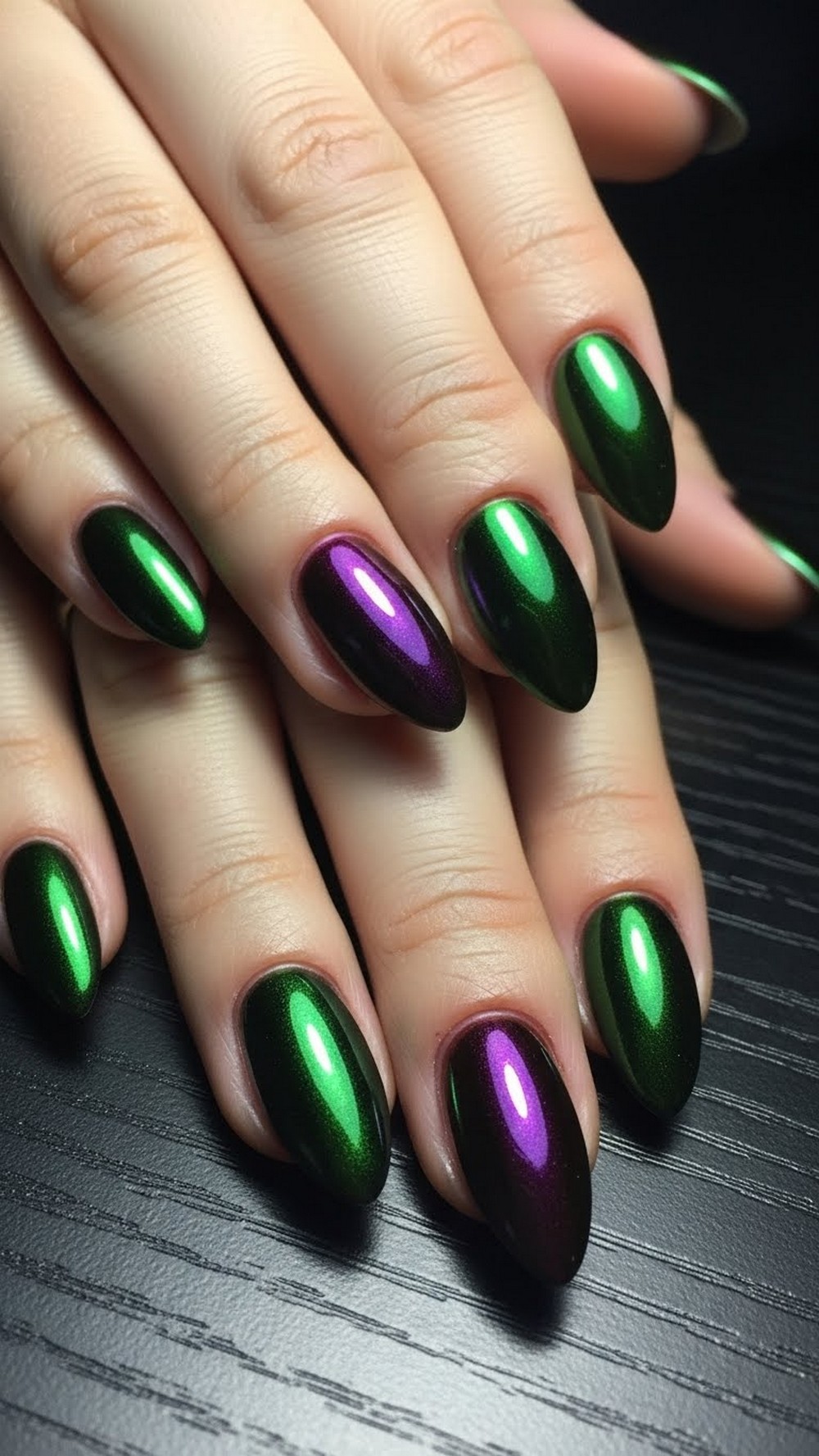 Multichrome Shimmer Shift Nails