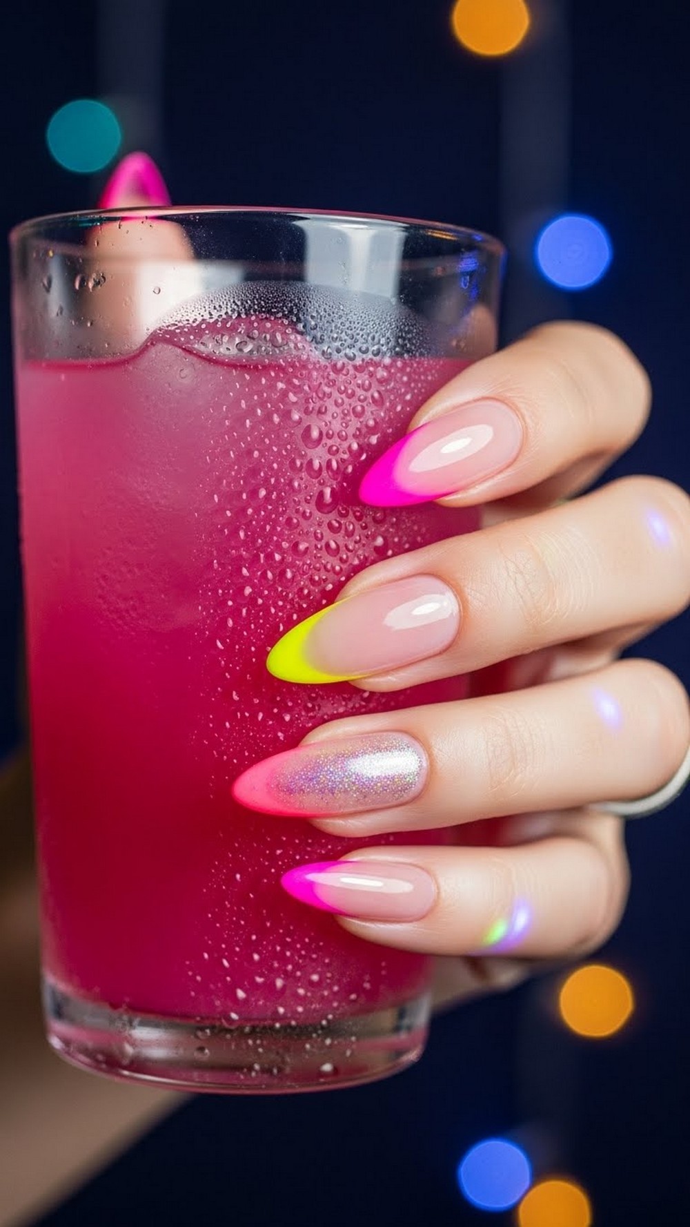 Neon Chrome Ombré French