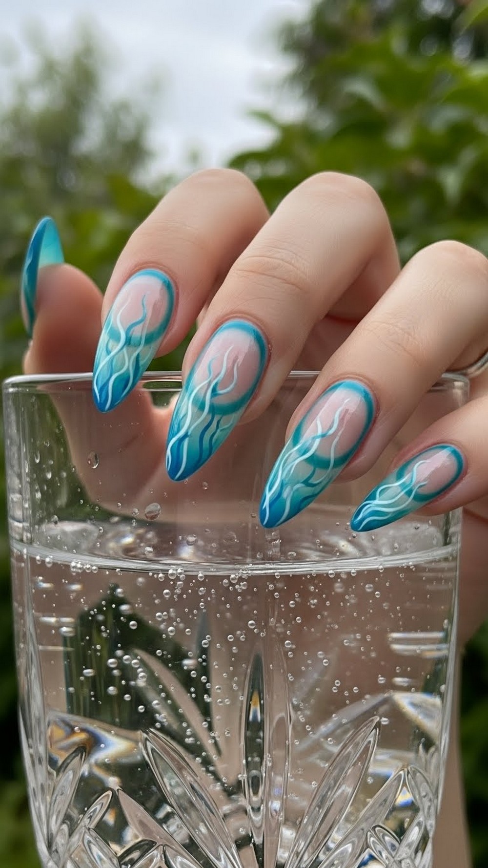 Ocean Blue Aura Swirl