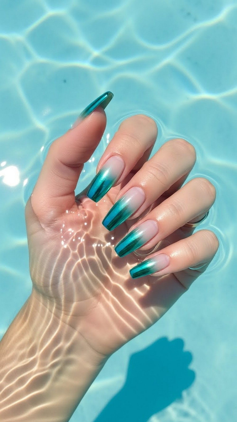 Ocean Blue Chrome Ombré