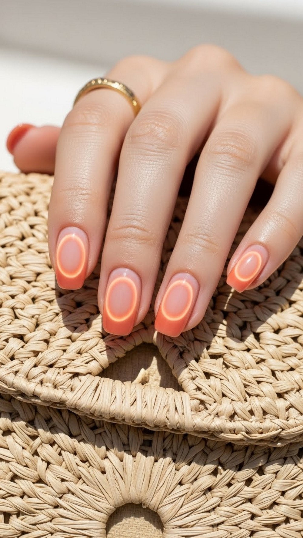 Peach Sorbet Aura Nails