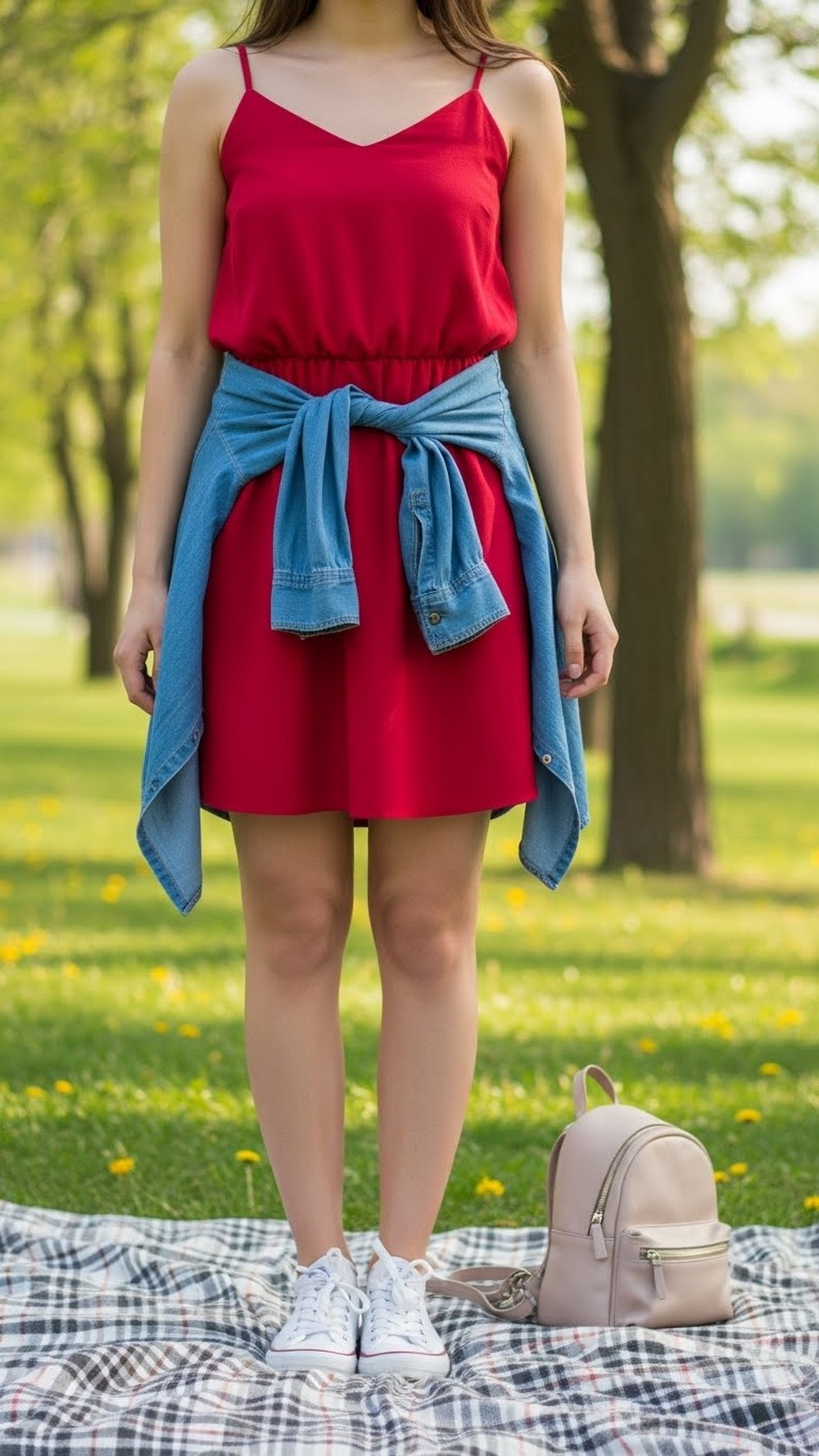 Picnic Day Cherry Sundress + Sneakers