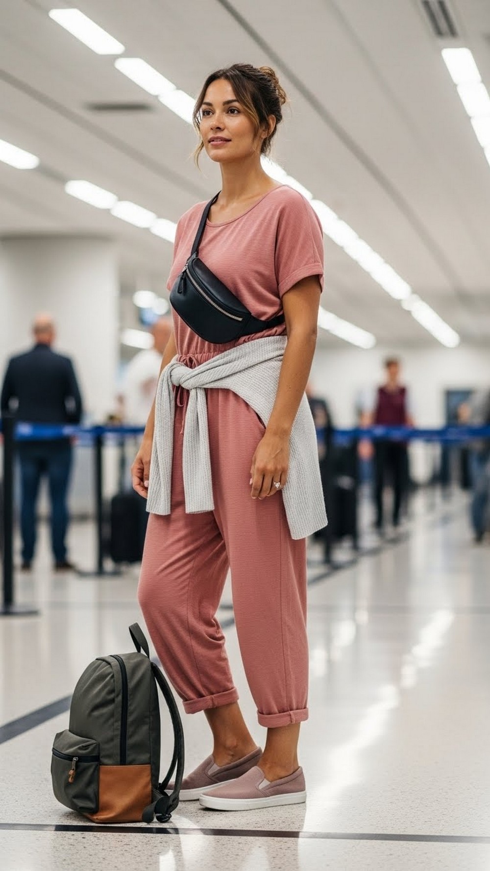 Relaxed Jumpsuit and Belt Bag