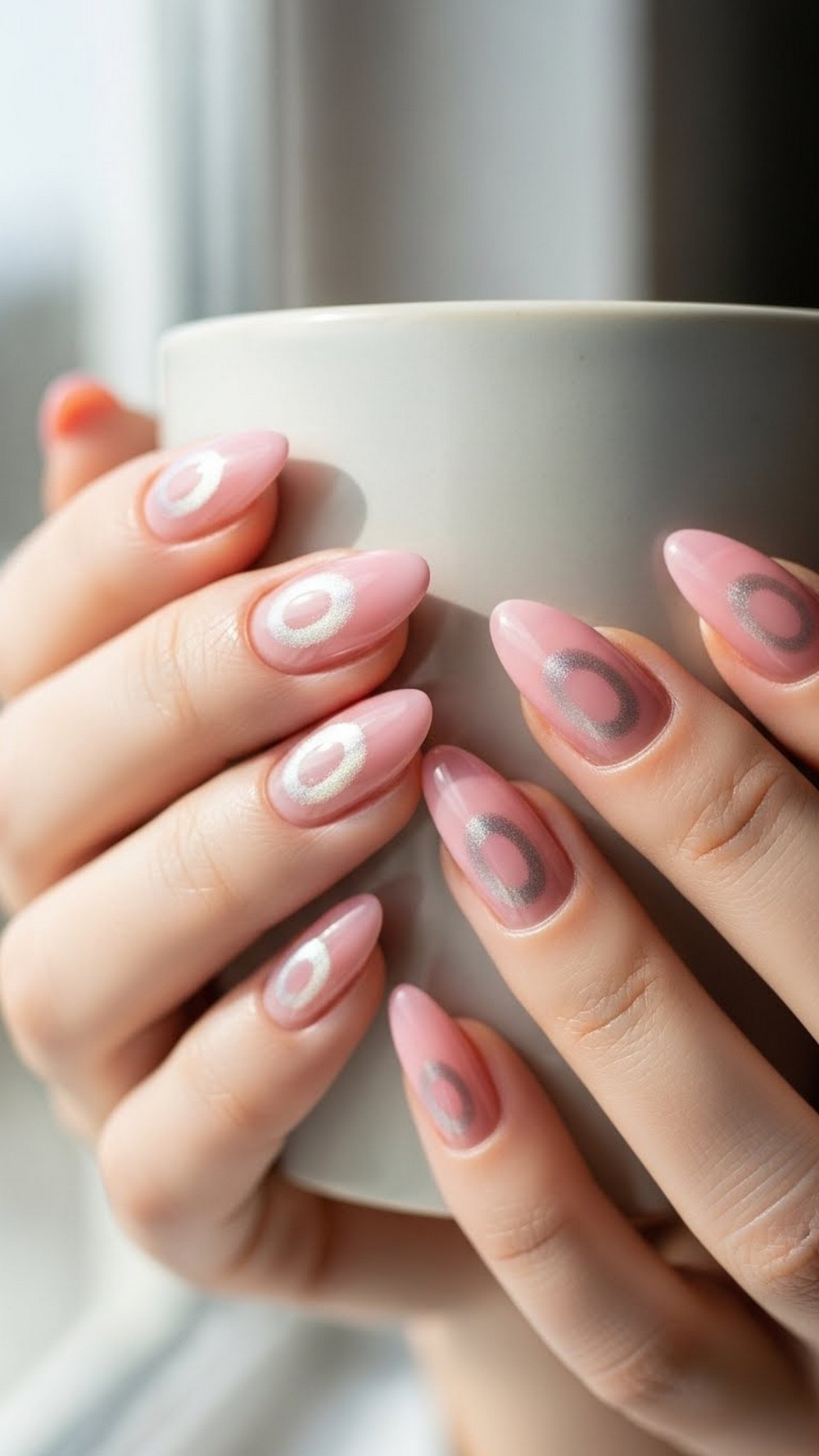 Soft Pink Silver Aura Almonds