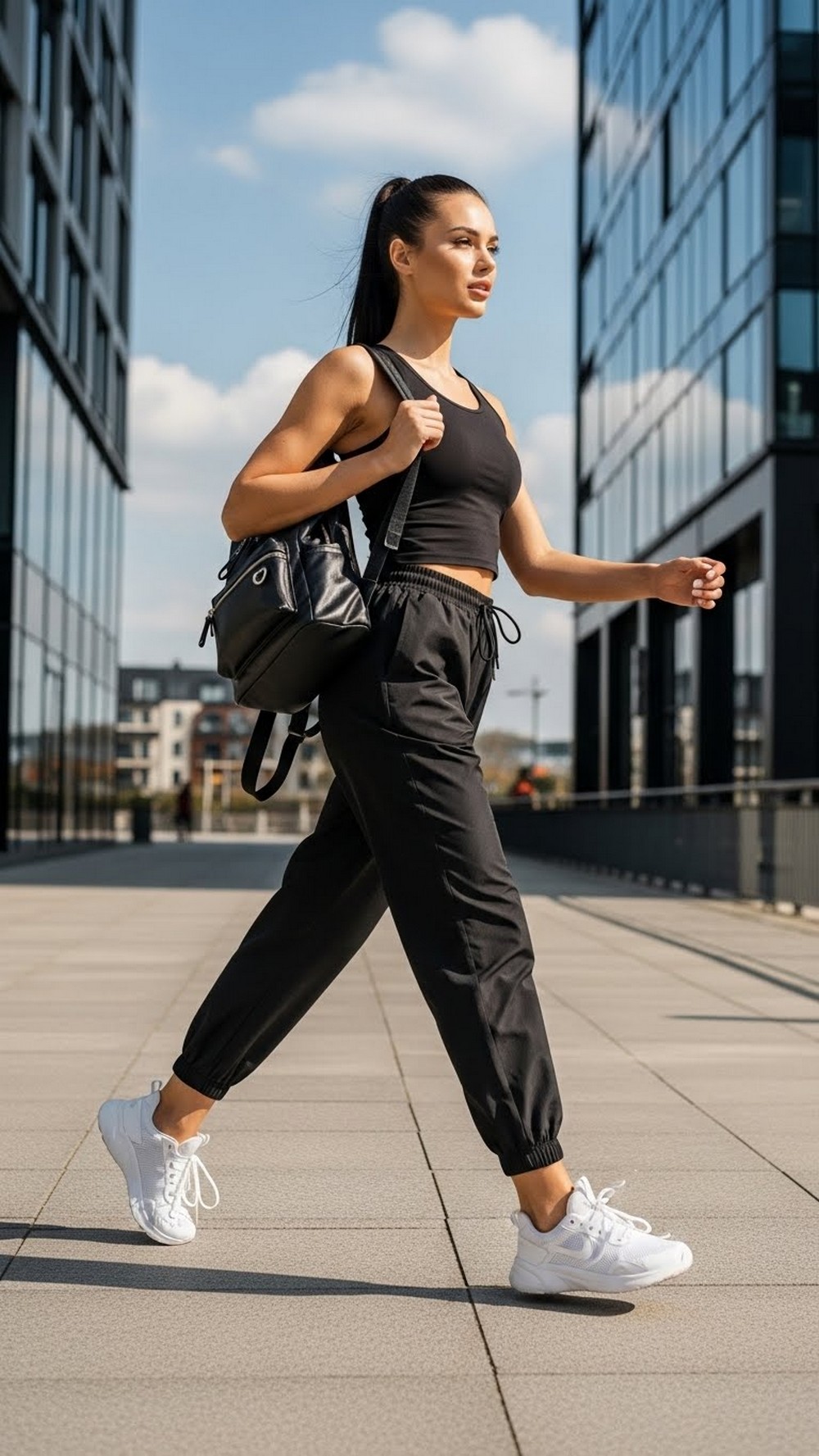 Sporty Tank and Track Style Pants