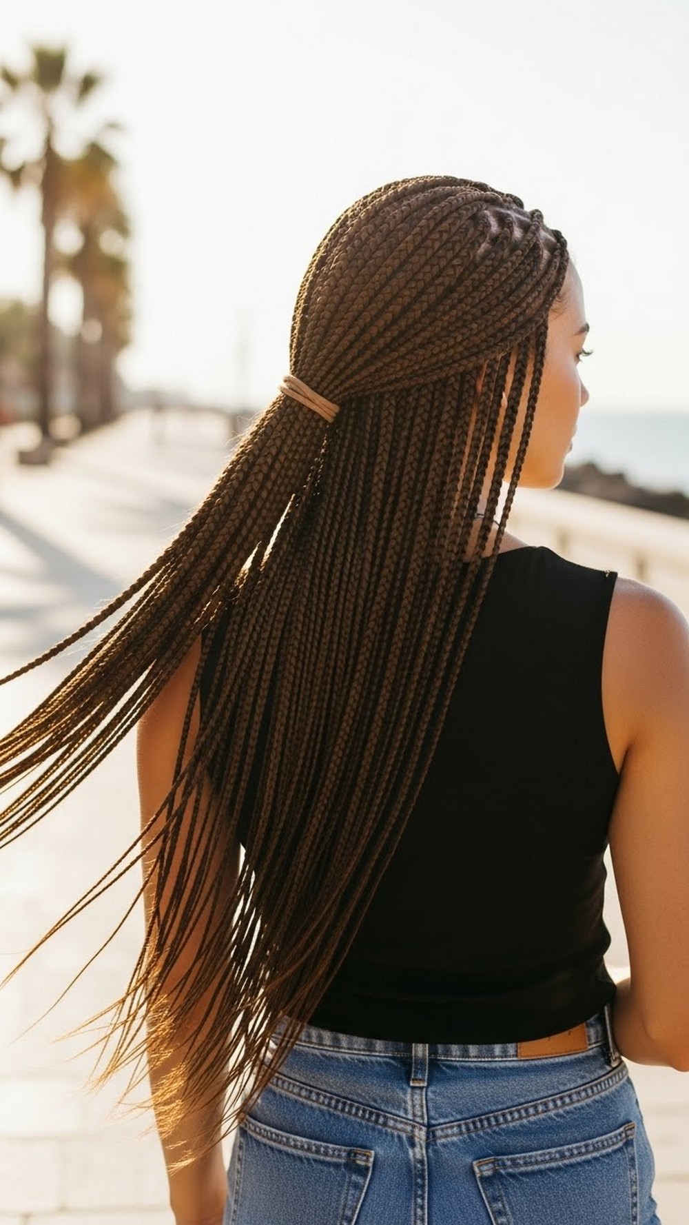 Waist Length Knotless Box Braids