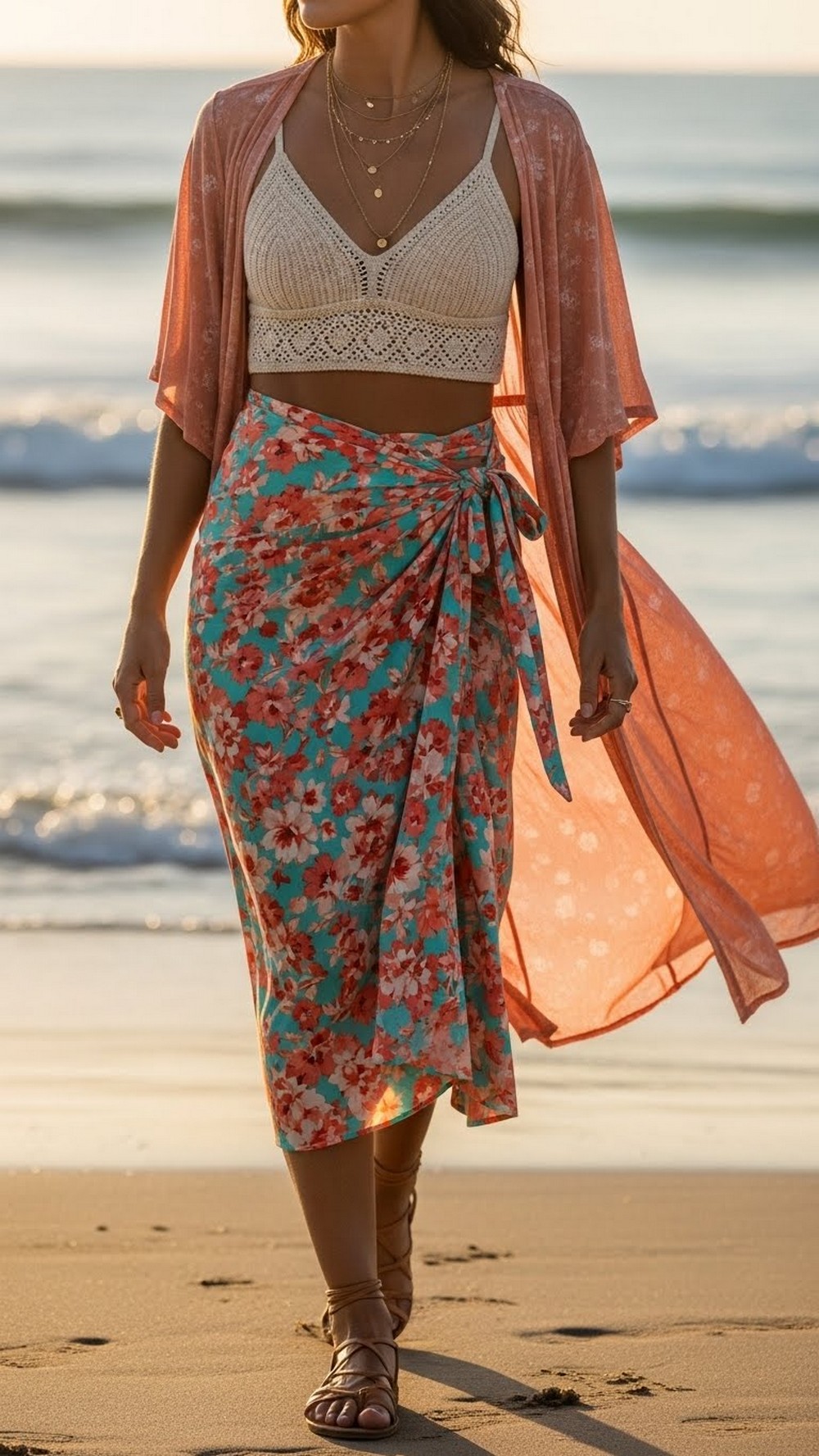 Wrap Skirt and Crochet Bralette