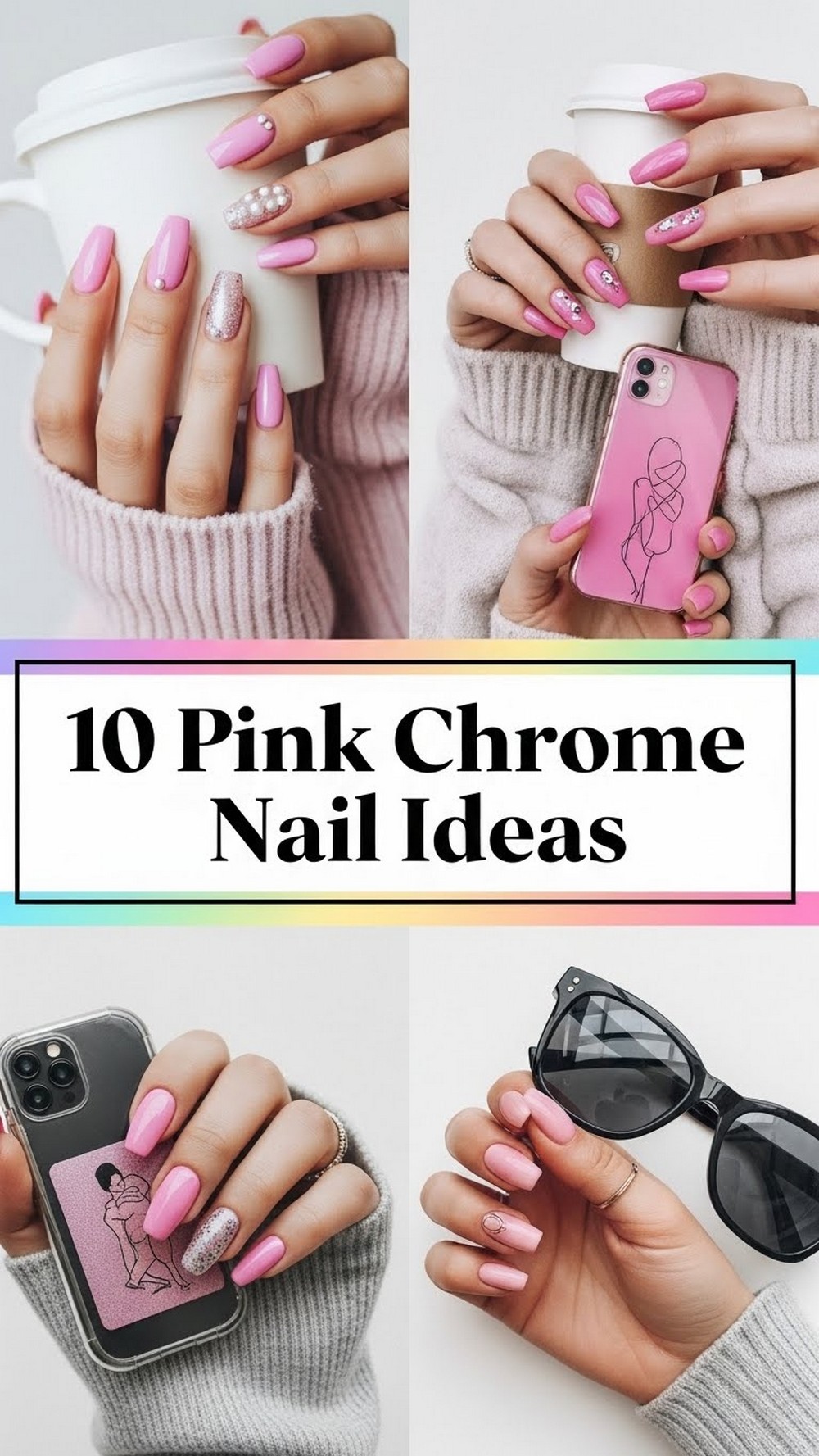 Pink Chrome Nail Ideas
