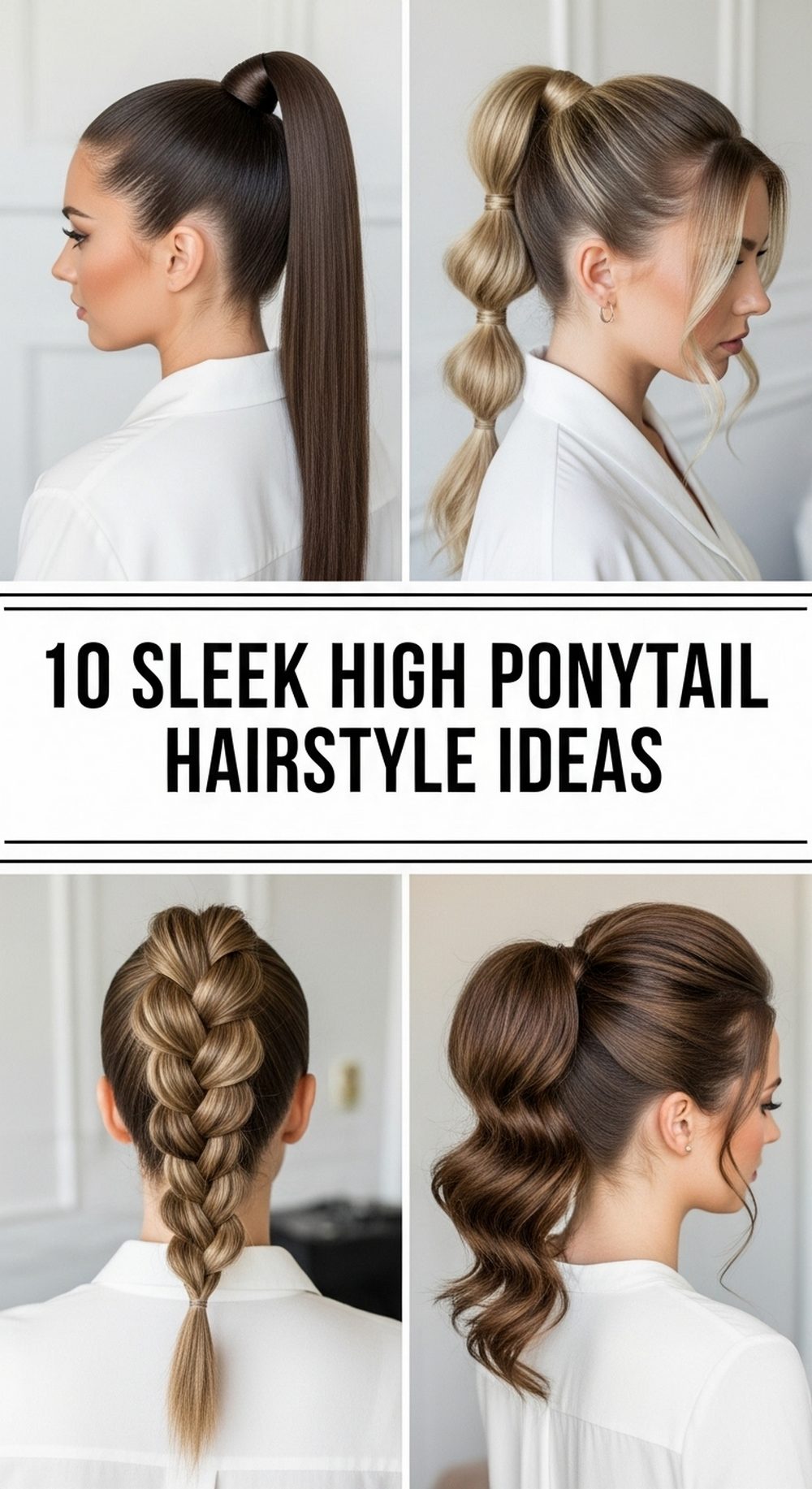 Sleek High Ponytail Hairstyle Ideas