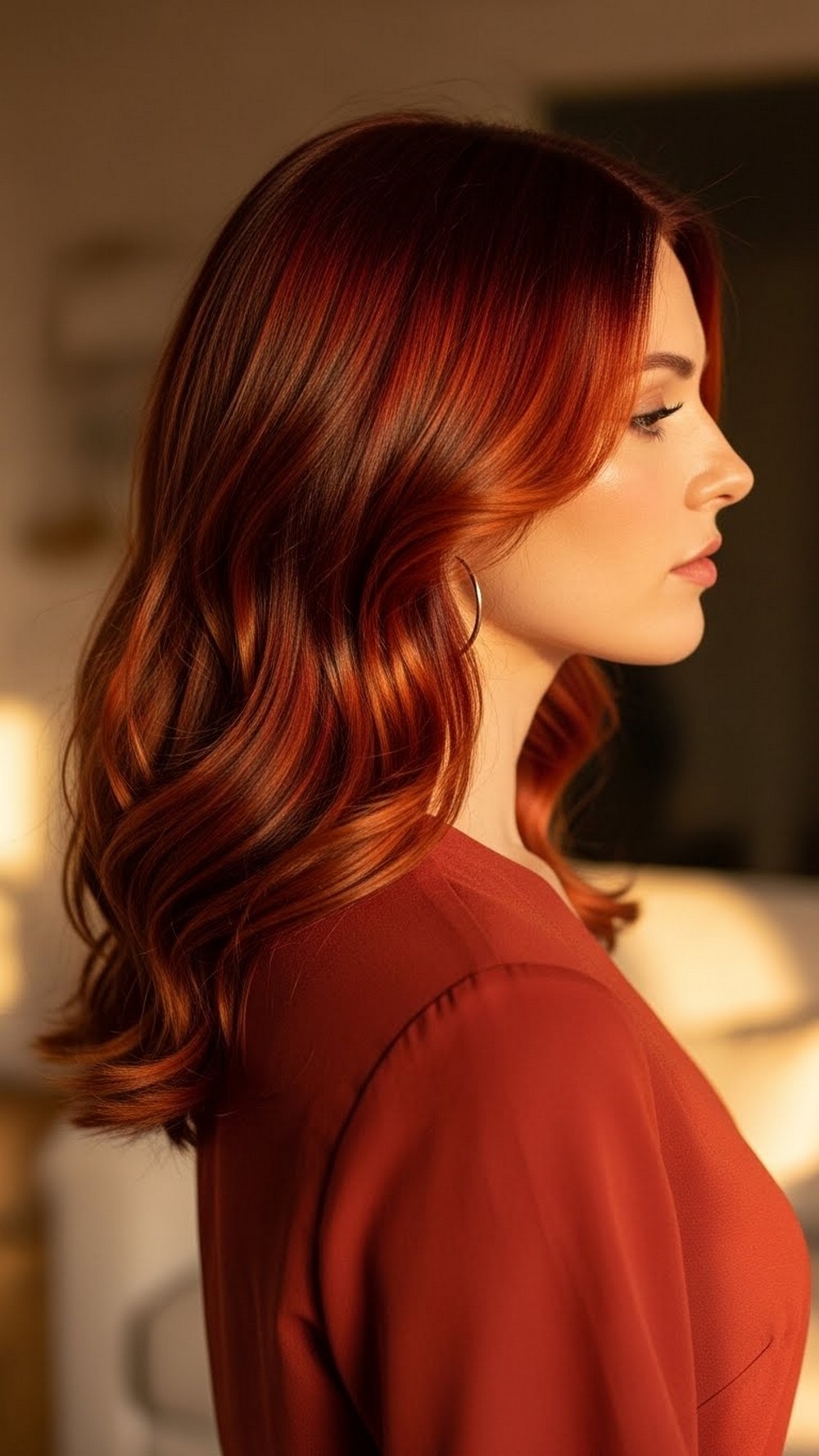Cherry Red Copper Blend Hair Color