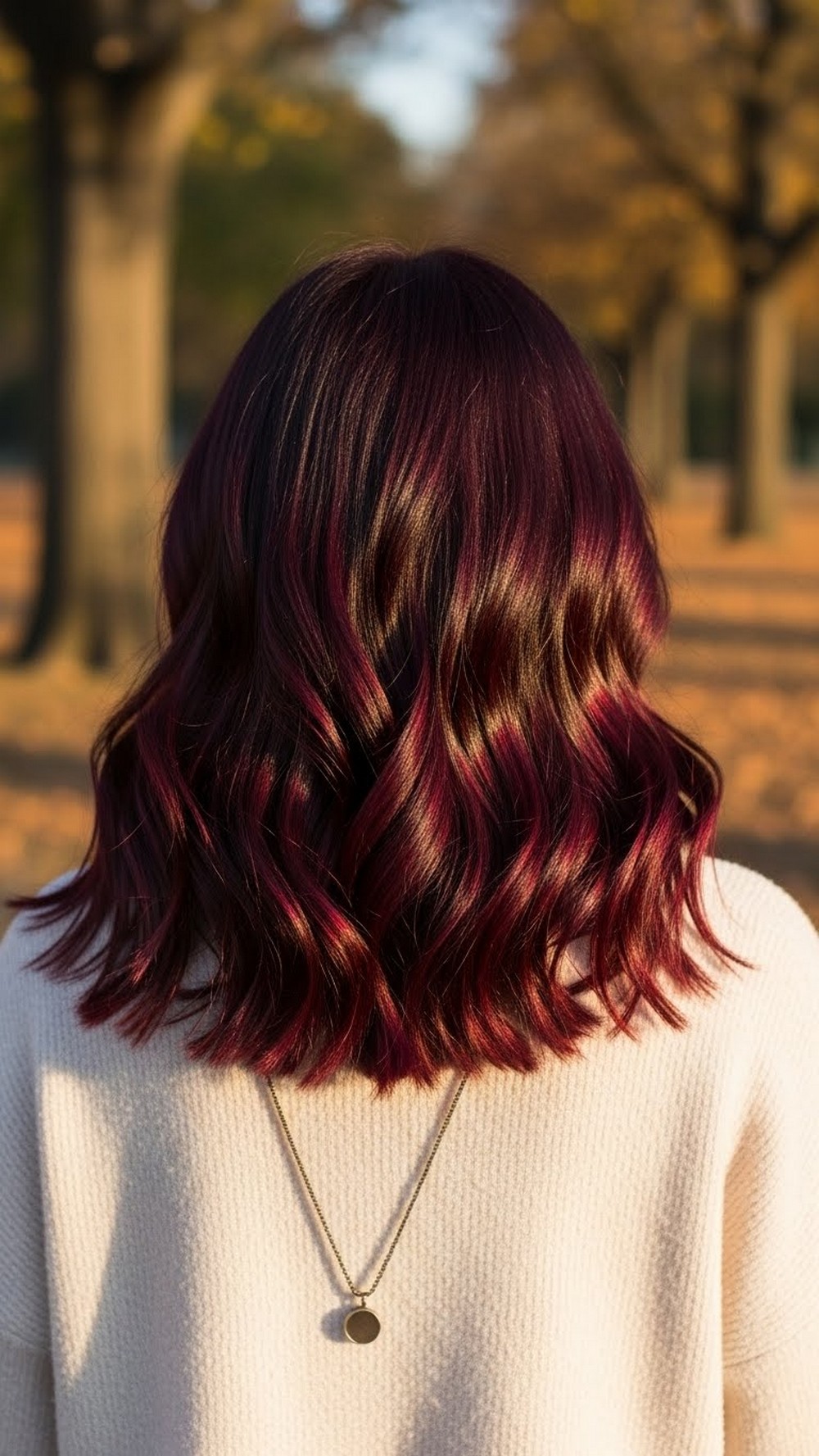 Dark Cherry Red Hair Color for Brunettes