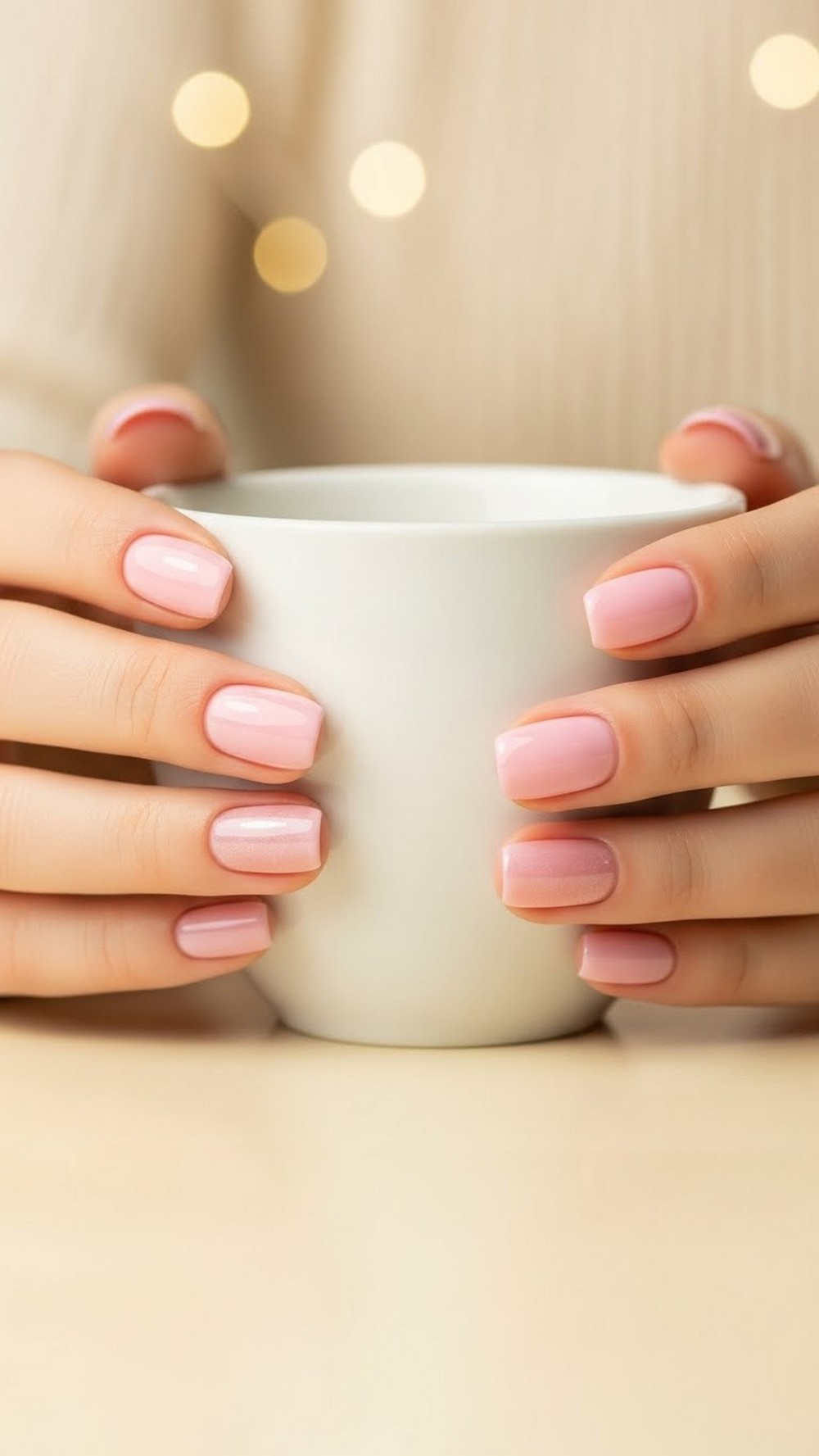 Glazed Donut Pink Chrome Nails