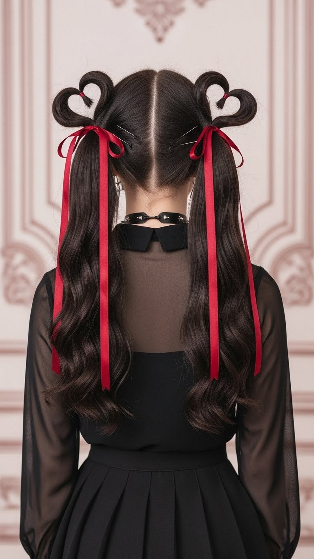 Half Up Heart Shaped Pigtails