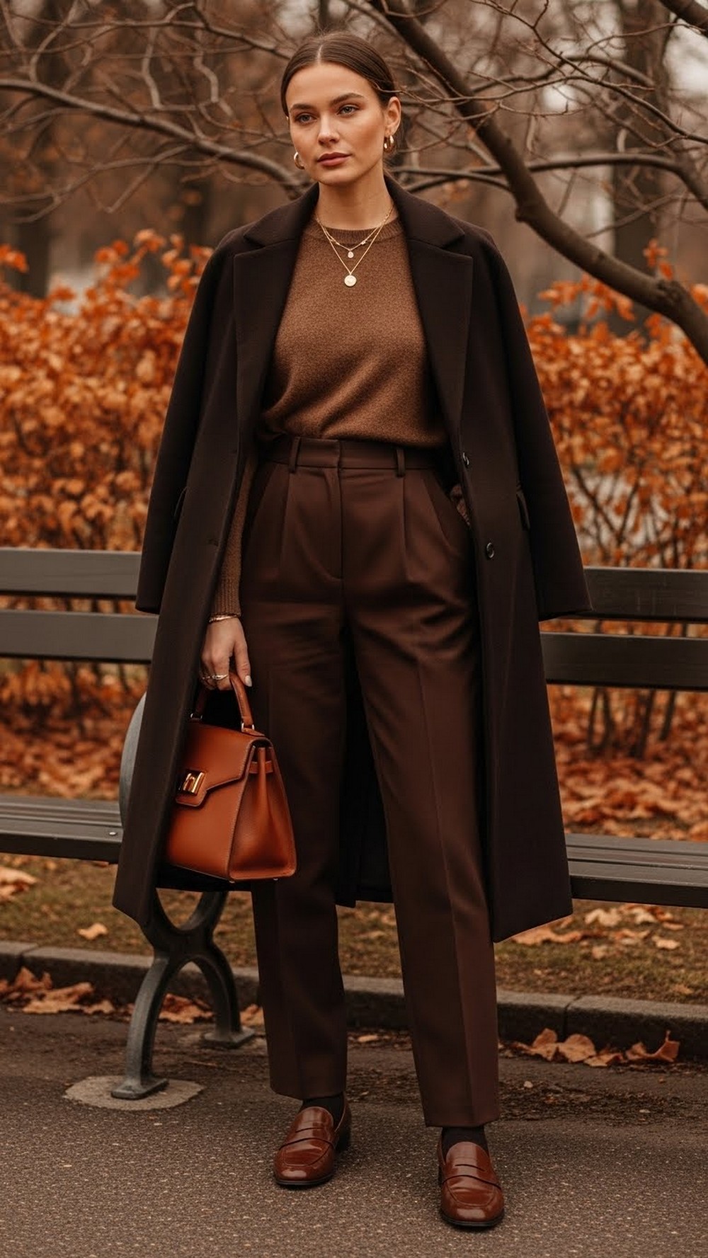 Monochrome Chocolate Brown Layers