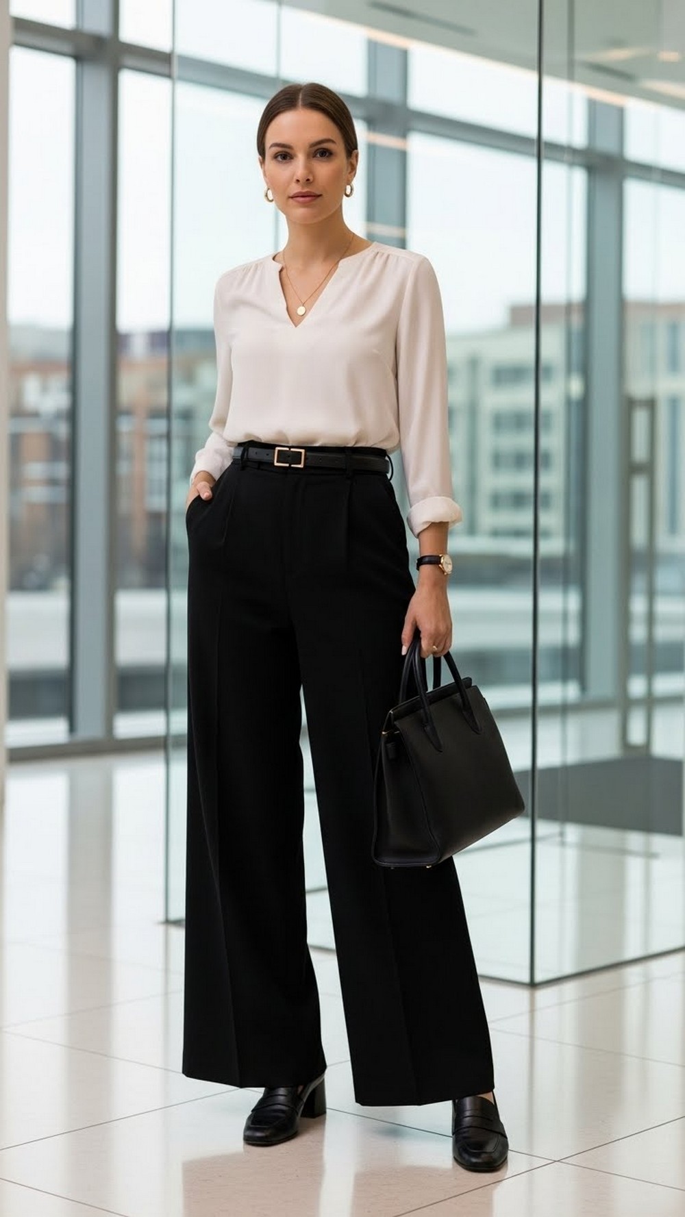 Office Ready Wide Leg Trousers