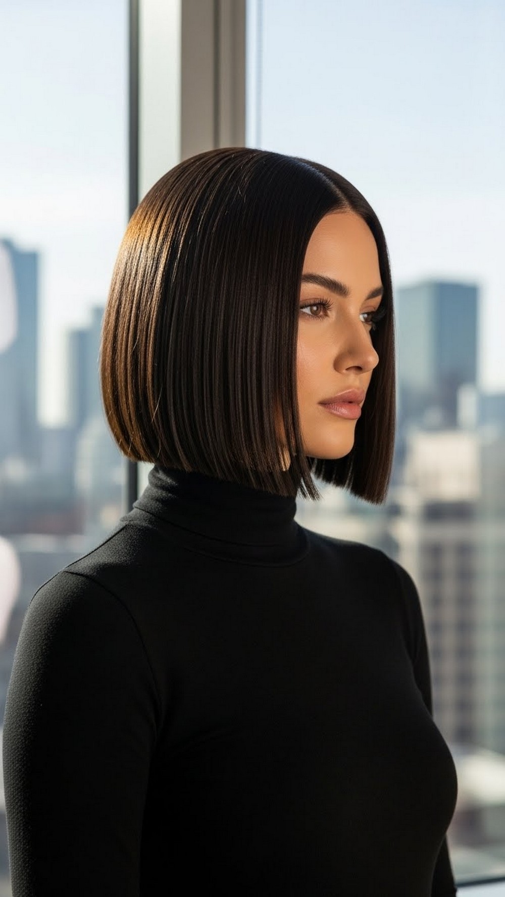 Sleek Chin Length Power Bob Haircut
