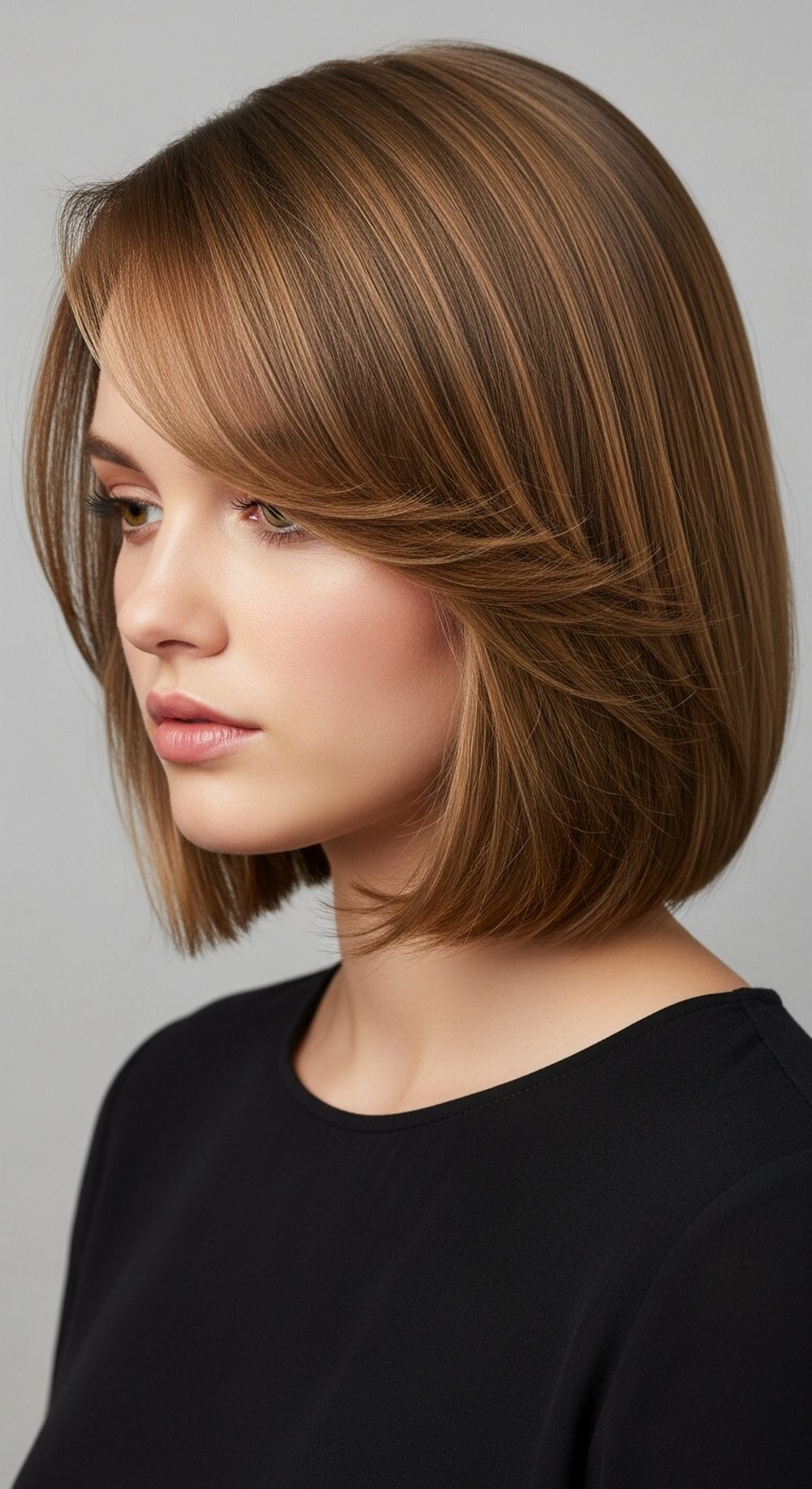 Sleek Italian Bob with Micro Layers for Fine Hair