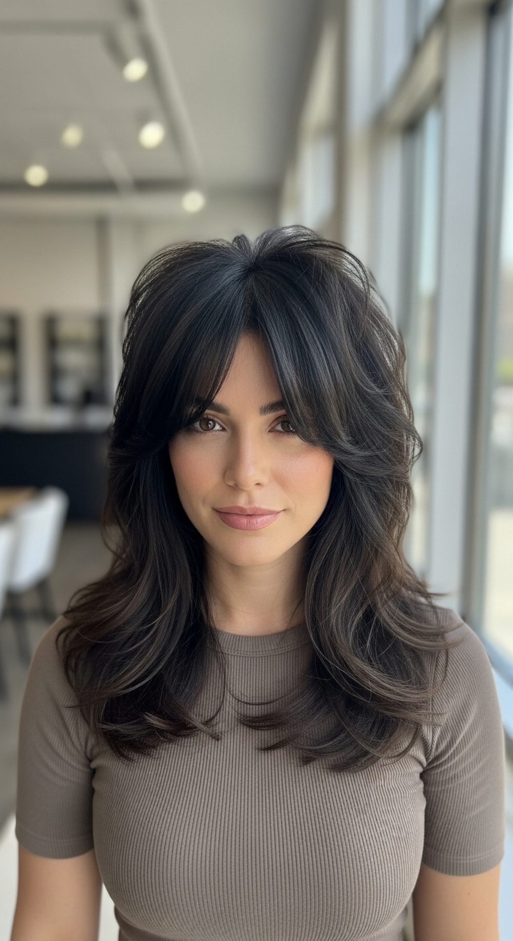 Soft Wolf Cut with Extra Crown Volume