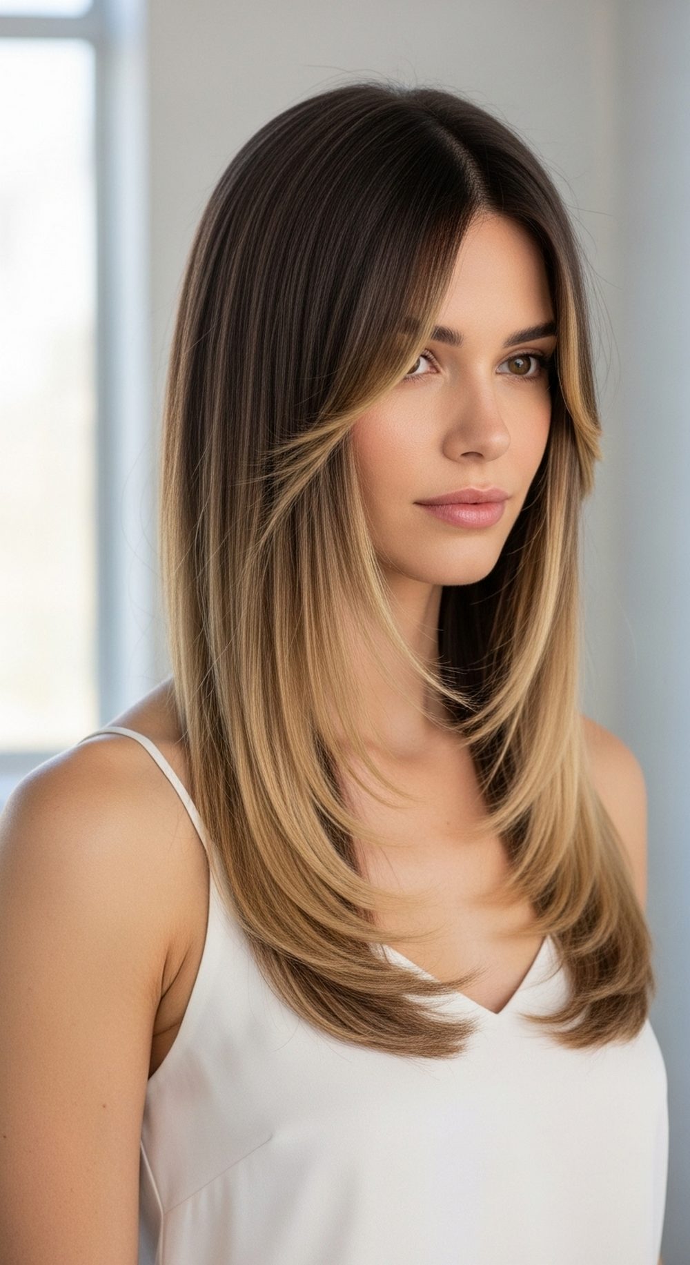 Soft Wolf Cut with Subtle Face Frame Only