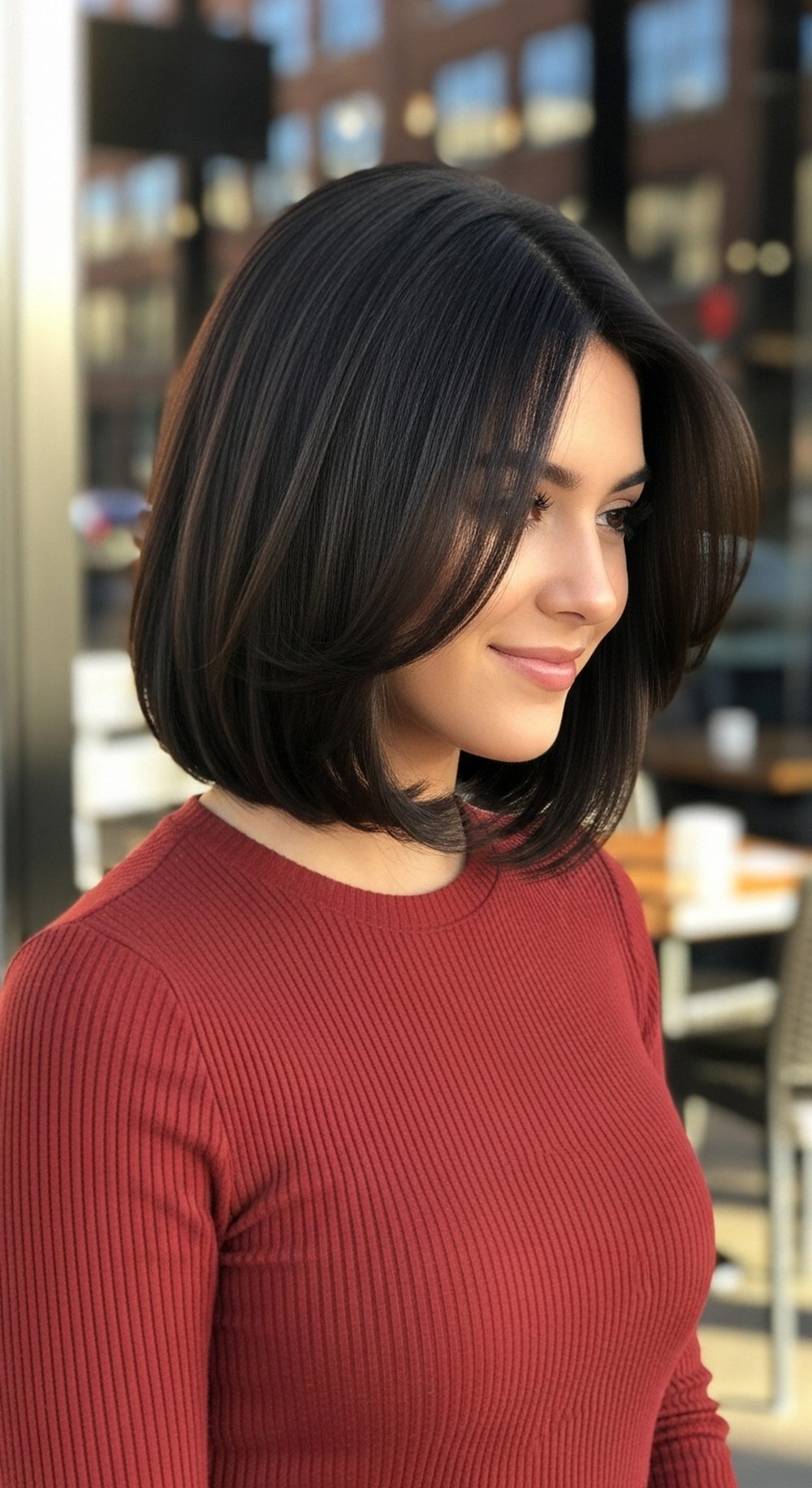 Thick Hair Italian Bob with Internal Layers